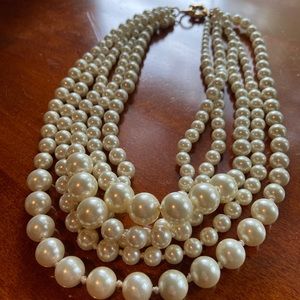 J. Crew layered pearl necklace